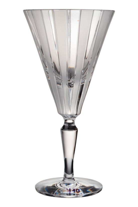 Brúsené poháre na víno s pruhmi 240 ml, Glamour Crystal, 2 ks