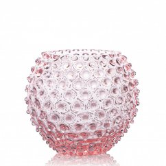 Váza, Jílek Glassworks, HOBNAIL, Neorosaline, 16 cm