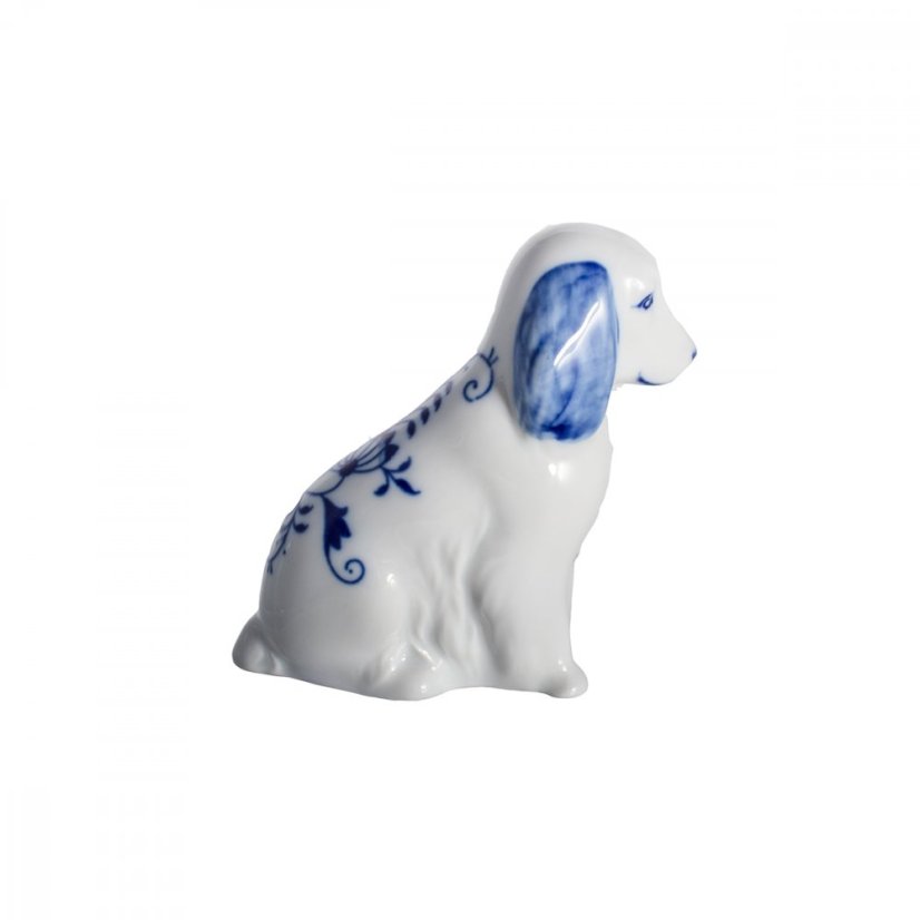 Pes sedící, Český porcelán Dubí, CIBULÁK, 9,8 cm