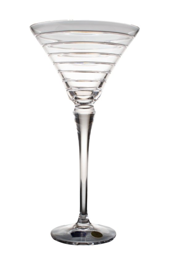 Broušená sklenice s pruhy 200 ml, Glamour Crystal Broušená sklenice s pruhy 200 ml, Glamour Crystal