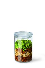 Skleněná dóza s plastovým víkem, Simax 0,8 l