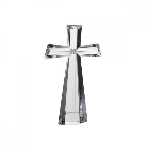 Náboženská soška kříž, Crystal Bohemia, 19 cm