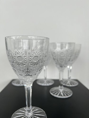 Broušené sklenice na víno, Glamour Crystal, 180 ml, 5 ks