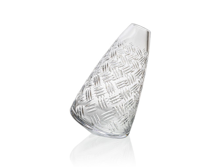 Křišťálová váza, INDUSTRY, Gold Crystal, 33 cm