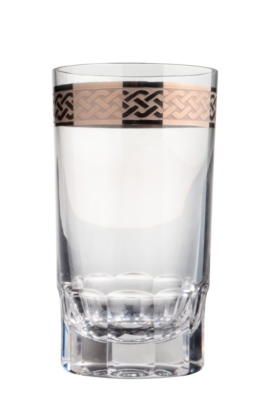 Broušená platinová sklenice, Glamour Crystal, 230 ml