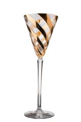 Sklenice se zlacenými pruhy 250 ml, Glamour Crystal, 2 ks