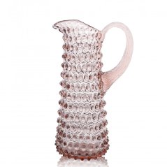 Kónický džbán, Jílek Glassworks, HOBNAIL, Starorůžová, 1 l