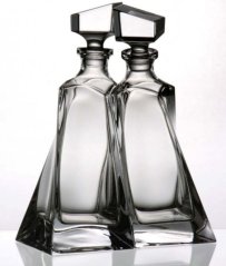 Skleněné láhve na whisky, Crystalite Bohemia, LOVERS, 500 ml, 1+1