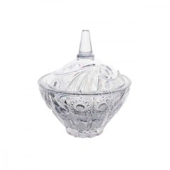 Skleněná dóza broušená, NINO, Royal Crystal, 11,5 cm
