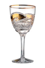 Brúsený zlátený pohár, 150 ml, Glamour Crystal, 1 ks