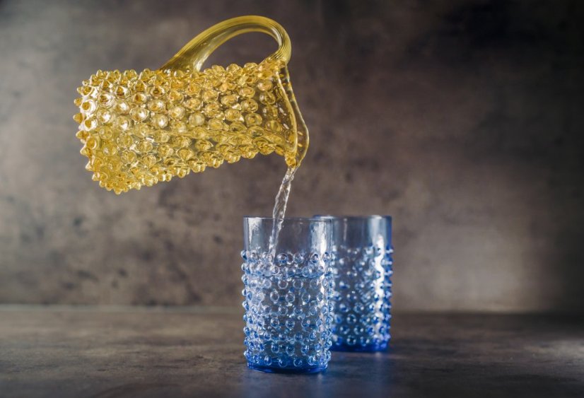 Sklenice Hobnail 250 ml – Jílek Glassworks, světle modrá