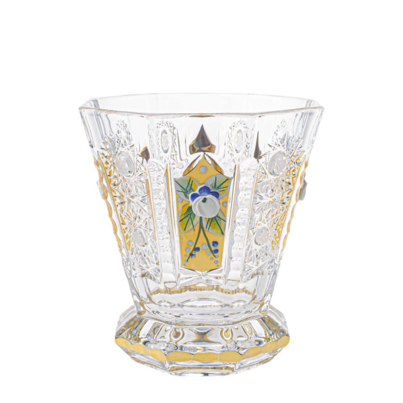 Broušené zlacené sklenice Stella 310 ml, – Royal Crystal