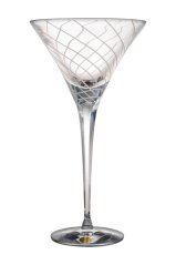 Broušený pohár s pruhmi 200 ml, Glamour Crystal, 6 ks