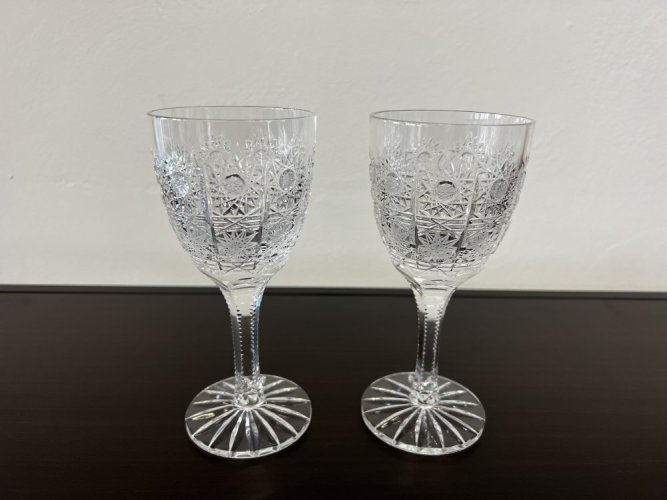 Broušená sklenice na víno, Glamour Crystal, 2 ks