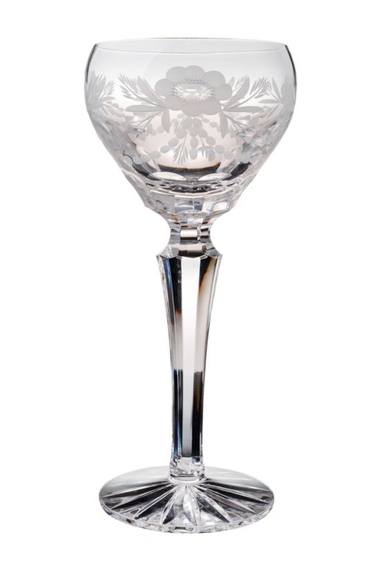 Sklenice na víno s broušeným vzorem, Glamour Crystal, 220 ml, 2ks