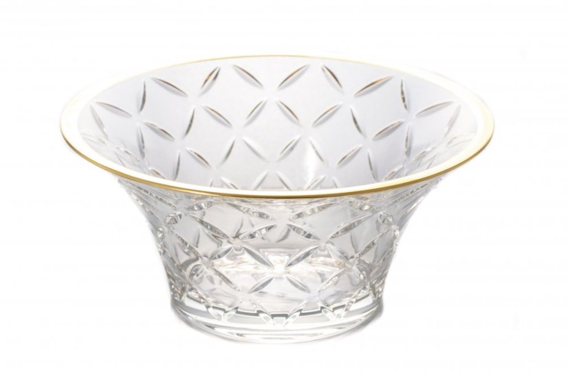 Křišťálová mísa se zlatou linkou, VLADYO, Gold Crystal, 20,5cm