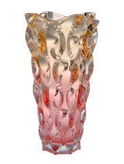 Krištáľová váza Bohemia Treasury, SAMBA - 30,5 cm, gradient yellow pink