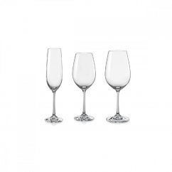 Sada sklenic na bíle víno, červené víno a šampaňské, Crystalex, VIOLA (18ks)