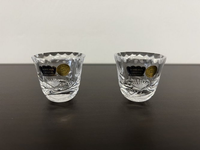 Broušené sklenice na saké, Glamour Crystal, 35 ml, 2 ks