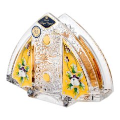 Stojan na obrúsky – zlatý, Royal Crystal, 14 cm