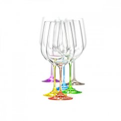 Sklenice na víno, Crystalex, VIOLA rainbow, 550 ml (6ks)
