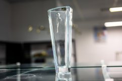 Dekoratívna váza z krištáľového skla, TRIANGLE, Crystalite Bohemia, 30,5 cm