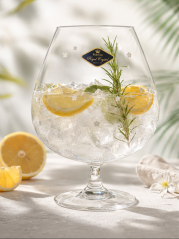Koktailový pohár s rytým dekorom – kvety, Royal Crystal, 875 ml, 2 ks