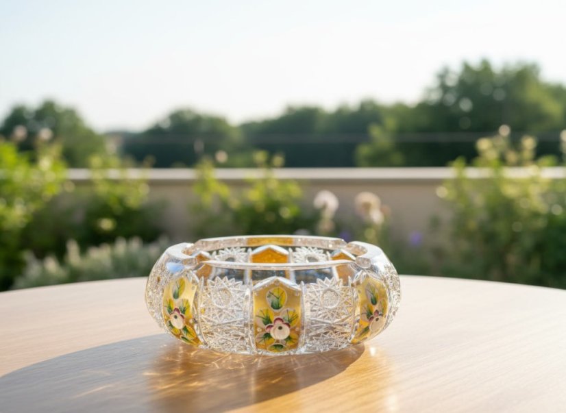 Broušený popelník Royal Crystal