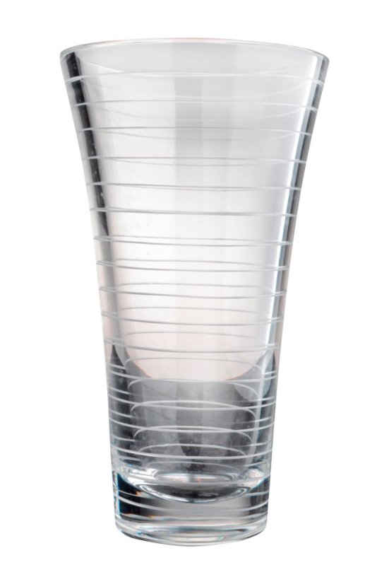 Váza s broušenými pruhy, Glamour Crystal, 1 ks