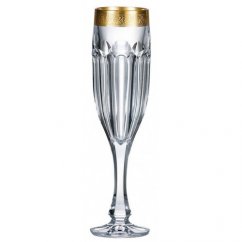 Sklenice na šampaňské, Safari, Crystalite Bohemia, Zlaté,150 ml, 6 ks, VIP BOX