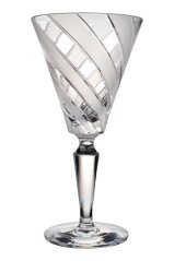 Broušená sklenice s pruhy 240 ml, Glamour Crystal