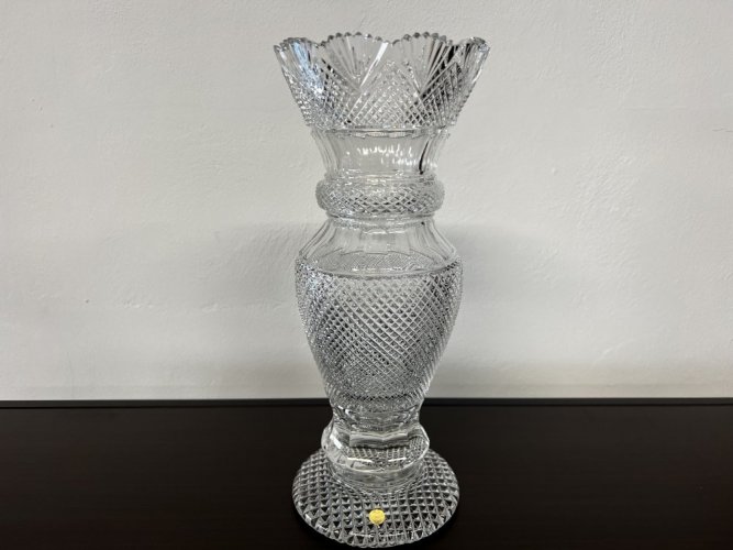 Broušená křišťálová váza, Glamour Crystal, 35 cm