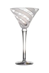 Vysoká broušená sklenice s pruhy 200 ml, Glamour Crystal, 1 ks