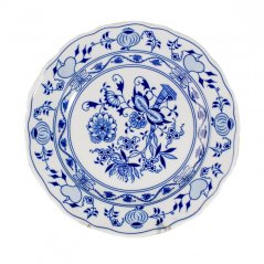 Talíř mělký praporový, Český porcelán Dubí, CIBULÁK, 26 cm