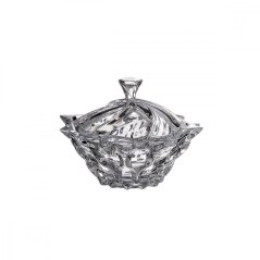 Stylová skleněná dóza SAMBA 21 cm, Bohemia Treasury