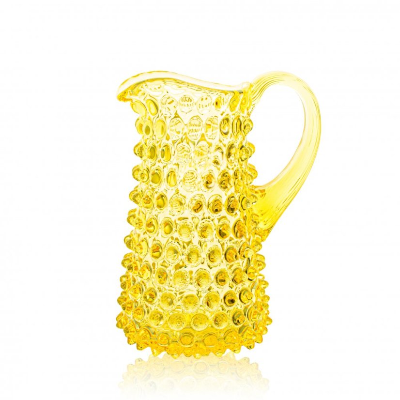 Džbán, Jílek Glassworks, HOBNAIL, Citrín, 350 ml