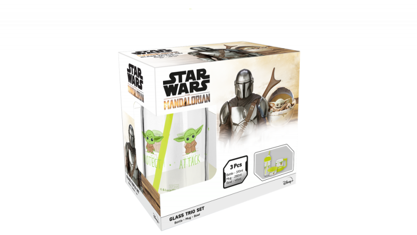 Dětský svačinový set, Mandalorian Grogu, Disney, 3ks
