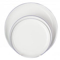 Talířová souprava, Thun, TOM, Modrá linka, 18 ks