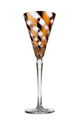Pohár se zlátenými pruhmi 150 ml, Glamour Crystal, 2 ks