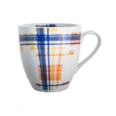 Porcelánový hrnek, Thun, KLARA, Barevné pruhy, 670 ml