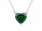 Strieborný náhrdelník Cher, srdce s kubickou zirkónia Preciosa, zelený
