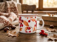 Porcelánový hrnek, Podzim,  Český porcelán Dubí, Tina, 100 ml