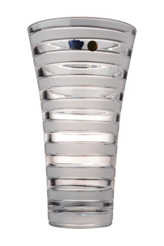Brúsená váza s pruhmi, Glamour Crystal, 23 cm Brúsená váza s pruhmi, Glamour Crystal, 23 cm