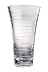 Váza s broušenými pruhy, Glamour Crystal, 1 ks
