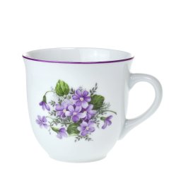 Porcelánový hrnek Mirek Fialky 400 ml | Royal Crystal Porcelánový hrnek Mirek Fialky 400 ml | Royal Crystal