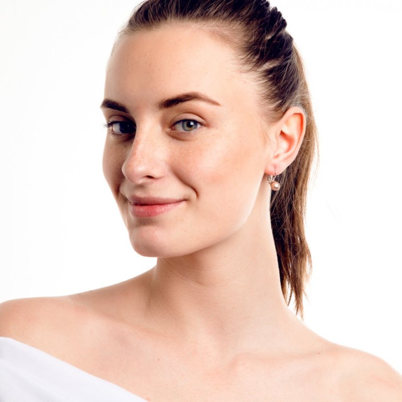 Perlové náušnice Silky Pearl s voskovými perlemi Preciosa, krémové