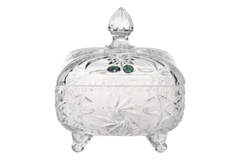 Štvorcová nádoba, Pinwheel, Crystal Bohemia, 24,5 cm