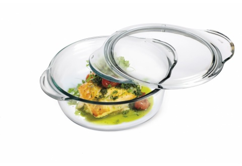 Skleněný pekáč hluboký s víkem, Simax 1,5 l