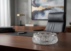 Skleněný popelník, Royal Crystal, 15,5 cm