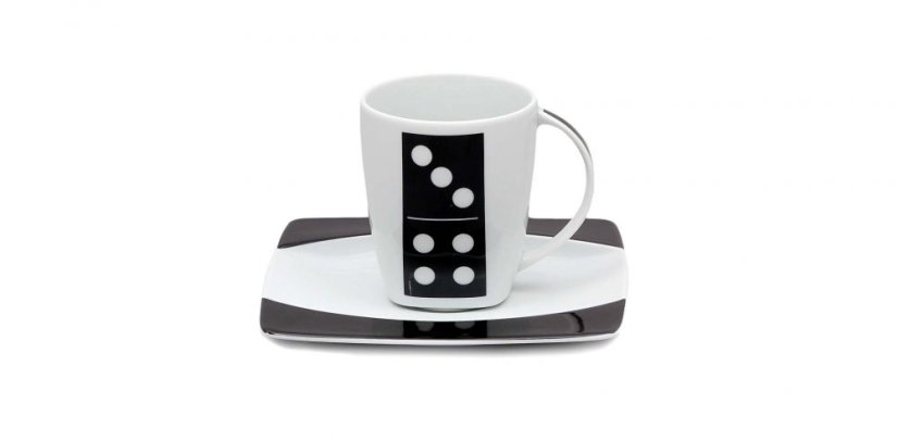 Šálek s podšálkem, Thun, EYE, Domino, 230 ml, 12 ks